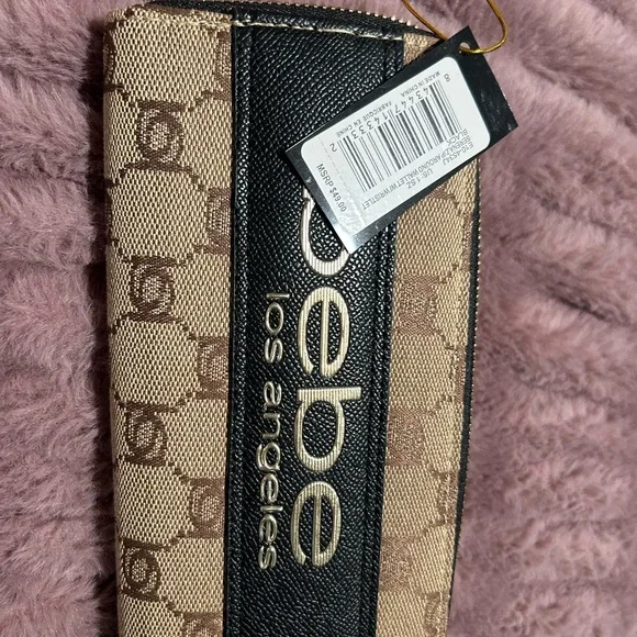 Bebe Tan and Black Wallet Wristlet (New) - Picture 3 of 4